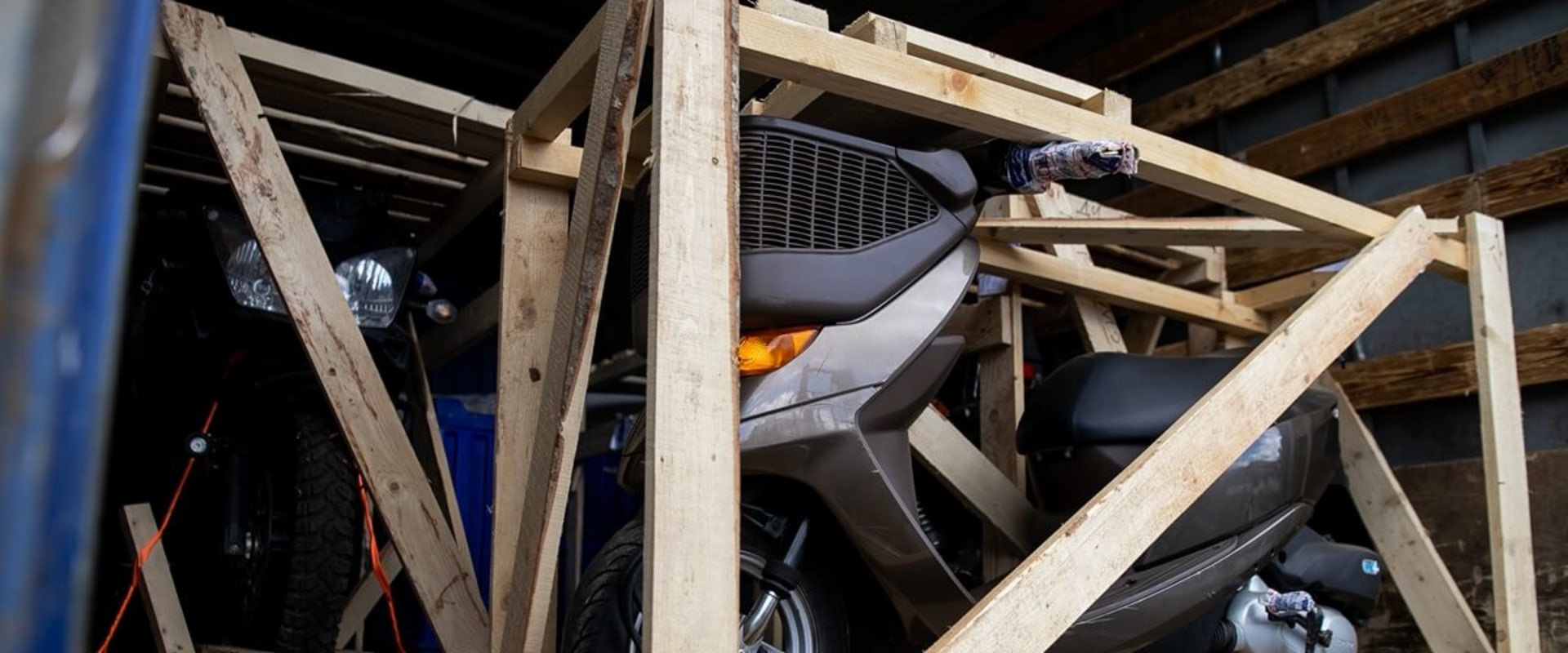Are there any restrictions on what type of destinations can be used for shipping motorcycles?